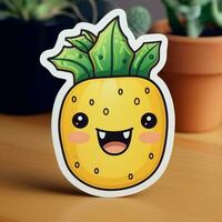 ontwerp een sticker met een grappig of punny illustratie foto