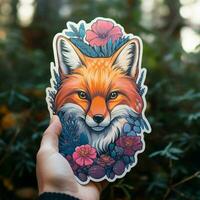 ontwerp een sticker dat vitrines de schoonheid van dieren in het wild foto