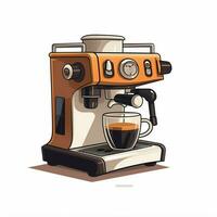 espresso 2d vector illustratie tekenfilm in wit pagina foto