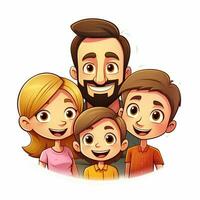 familie emoji's 2d tekenfilm vector illustratie Aan wit terug foto