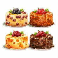 fruitcakes 2d vector illustratie tekenfilm in wit backgro foto