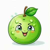 guava 2d vector illustratie tekenfilm in wit achtergrond h foto