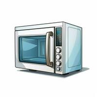 magnetronoven 2d tekenfilm illustraton Aan wit achtergrond hoog foto