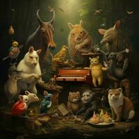 musical dieren creëren harmonisch melodieën foto