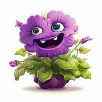 petunia 2d tekenfilm illustraton Aan wit achtergrond hoog qu foto