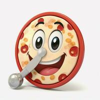 pizza snijder 2d tekenfilm illustraton Aan wit achtergrond Hoi foto