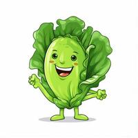 romaine 2d vector illustratie tekenfilm in wit achtergrond foto