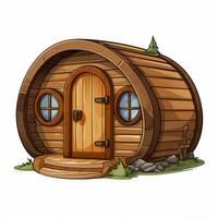 sauna 2d tekenfilm vector illustratie Aan wit achtergrond h foto