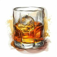 Scotch 2d tekenfilm vector illustratie Aan wit achtergrond foto