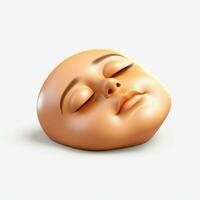 slapen gezicht emoji Aan wit achtergrond hoog kwaliteit 4k hd foto