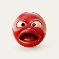 loensen gezicht met tong emoji Aan wit achtergrond hoog foto
