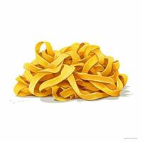 tagliatelle 2d vector illustratie tekenfilm in wit achtergr foto