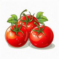tomaten 2d vector illustratie tekenfilm in wit pagina foto