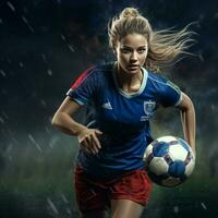 vrouw voetbal hoog kwaliteit 4k hdr foto