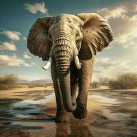 olifant wild leven fotografie hdr 4k foto