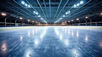 ijs baan in stijl van winter Olympische Spelen. generatief ai foto