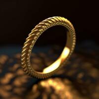 ai generatief foto van een gouden ring