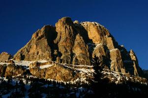 visie van de dolomieten berg reeks foto