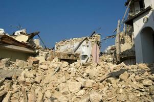 fotografisch documentatie van de verwoestend aardbeving in centraal Italië foto