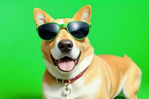 hond vervelend zonnebril. ai generatief pro foto