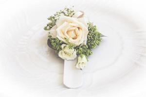 boeket rozen en bloemen gebruikt voor een bruiloft