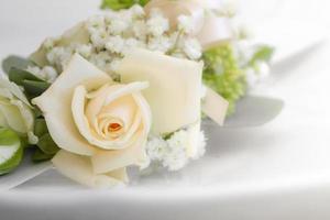 boeket rozen en bloemen gebruikt voor een bruiloft