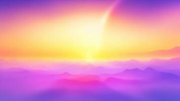 abstract licht achtergrond dat simuleert de etherisch schoonheid van een zonsopkomst of zonsondergang foto