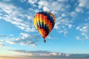 kleurrijk lucht ballon vliegend in de lucht, ai generatief foto