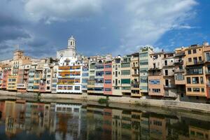 stad van Gerona, oud een deel van de stad foto