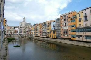 stad van Gerona, oud een deel van de stad foto