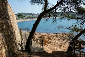 camino de ronda Aan de Catalaans costa bravoure, s'agaro, Spanje foto