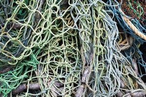 abstracte industrie maritiem visnet touwen vislijnen foto