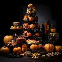 halloween traktaties, snoep assortiment. foto