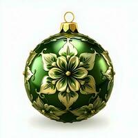 groen Kerstmis ornament. hoge resolutie. ai generatief foto