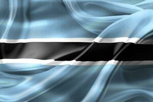 vlag van botswana - realistische wapperende stoffen vlag foto