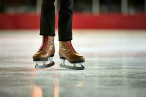 figuur het schaatsen Mens. genereren ai foto