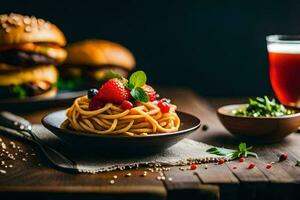 de het beste voedingsmiddelen naar eten Aan een eetpatroon. ai-gegenereerd foto