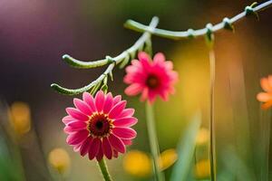 roze bloemen in de tuin. ai-gegenereerd foto