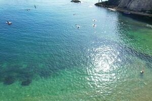 meest mooi hoog hoek visie van Brits landschap en zee visie van gedurfd deur strand van Engeland Super goed Brittannië, uk. beeld was gevangen genomen met drone's camera Aan september 9e, 2023 foto