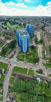 antenne verticaal panoramisch visie van noorden luton stad woon- landgoed van Engeland Super goed Brittannië uk. de hoog hoek beeldmateriaal was gevangen genomen met drone's camera Aan augustus 15e, 2023 foto