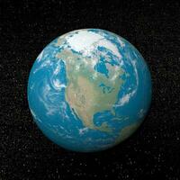 noorden Amerika Aan aarde - 3d geven foto