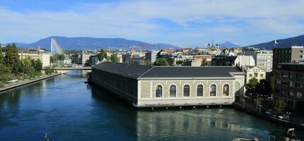 Rhône rivier, Genève, Zwitserland foto