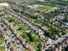 antenne beeldmateriaal van behuizing wijk van luton stad van Engeland, uk foto