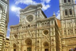 cattedrale di de kerstman Maria del fiore of il duomo di vuur, italia foto