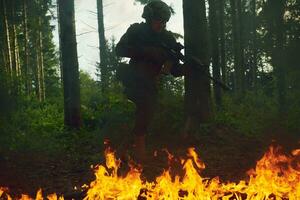 soldaat in actie foto