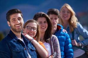 gelukkig studenten groep foto