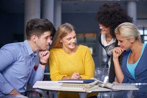 studenten groep studie foto