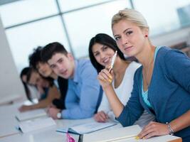 studenten groep studie foto