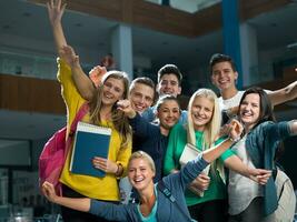 studenten groep studie foto