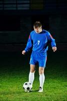 Amerikaans voetbal speler in actie foto